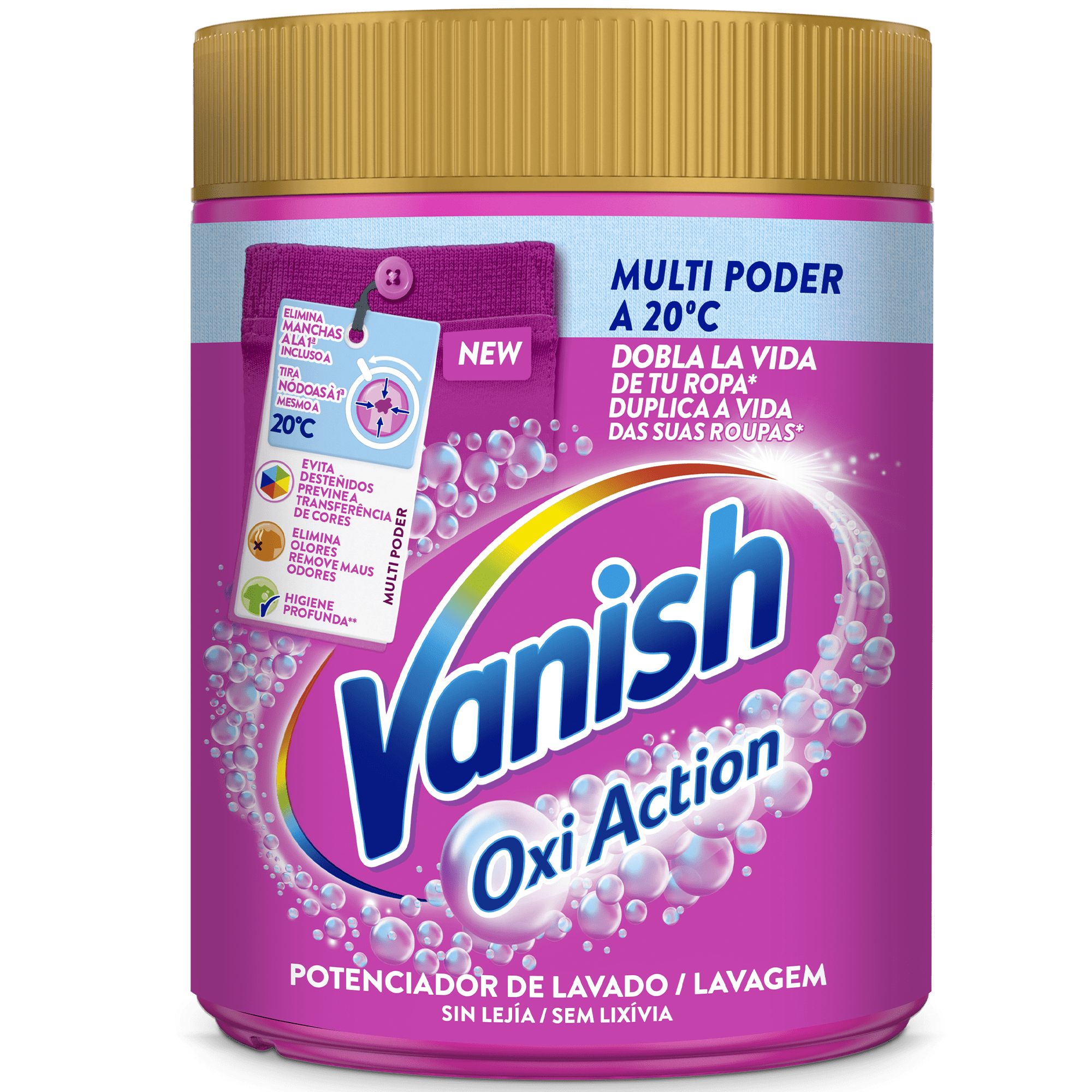 Vanish Oxi Action Multi Poder potenciador de lavado y quitamanchas en polvo